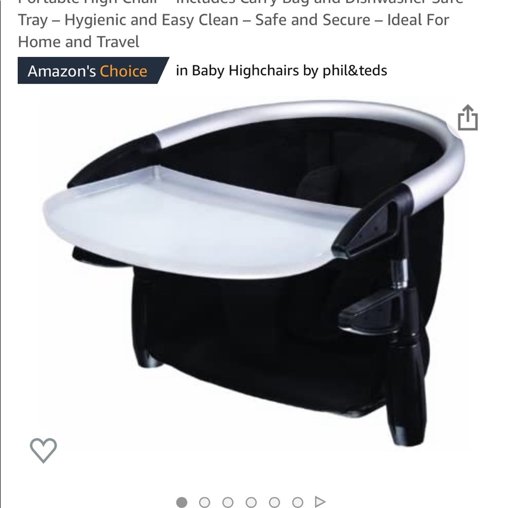 Portable clip on high chair